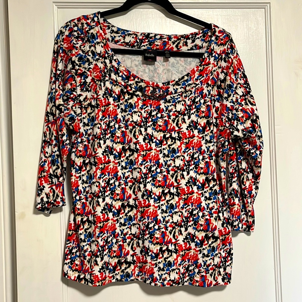 Super cute XL top.  Dress up your outfit with these fun colors.